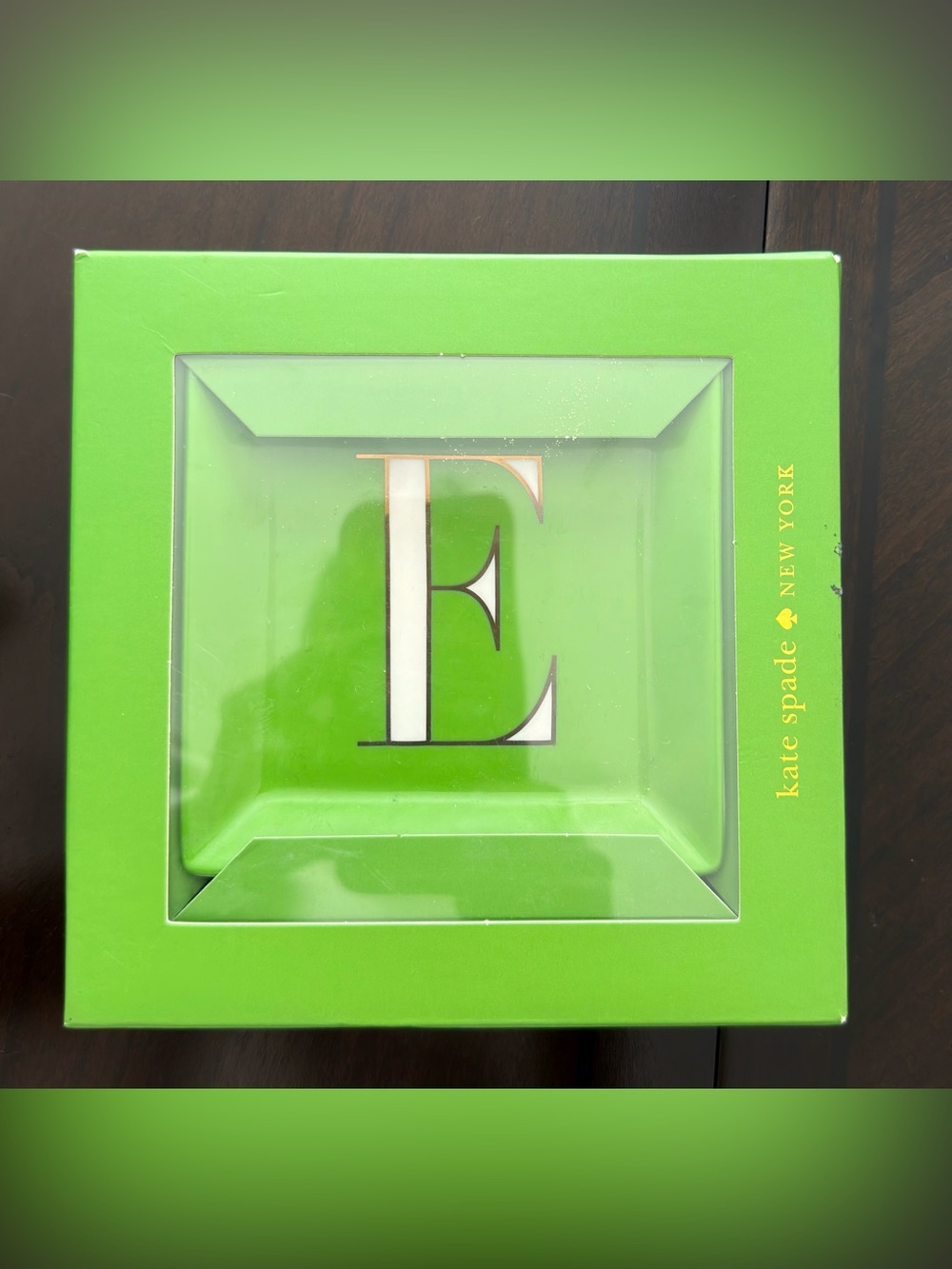 Lenox Green Monogram 'E' Decorative Picture Frame